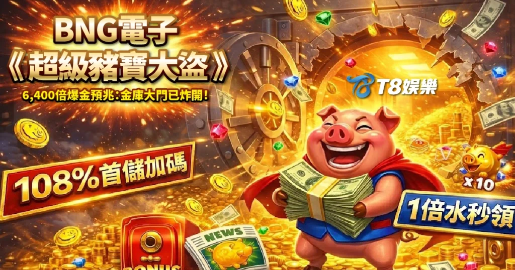 BNG電子, 超級豬寶大盜, 老虎機, BNG電子試玩, TU娛樂城
